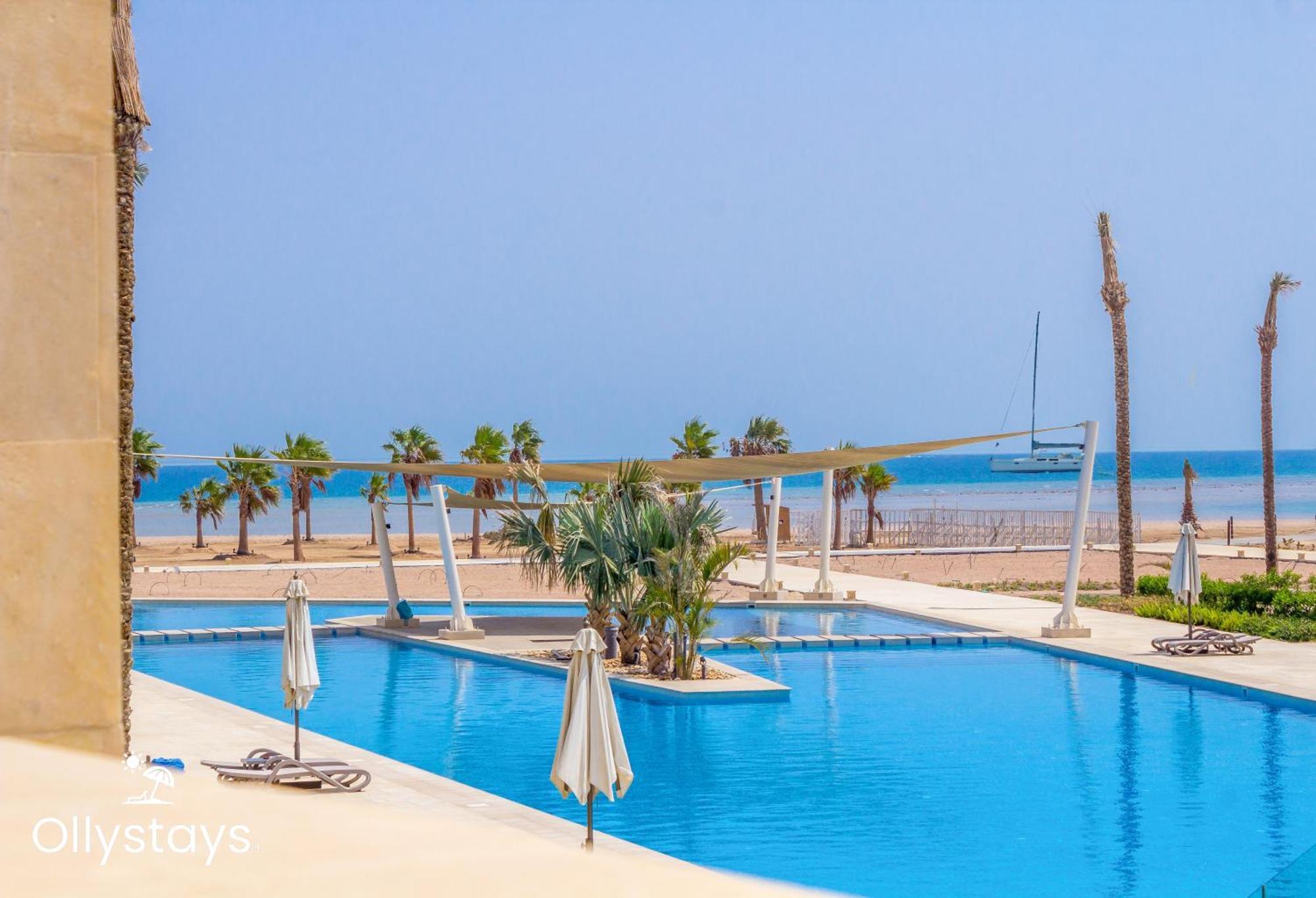 Ollystays Mangroovy Seaview 1Br Beach And Pool Free Access Hurghada Bagian luar foto
