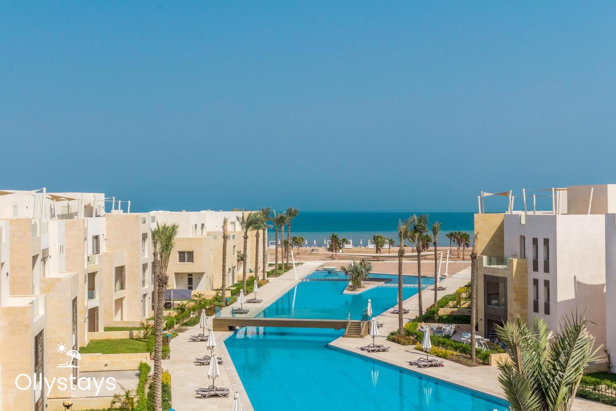 Ollystays Mangroovy Seaview 1Br Beach And Pool Free Access Hurghada Bagian luar foto