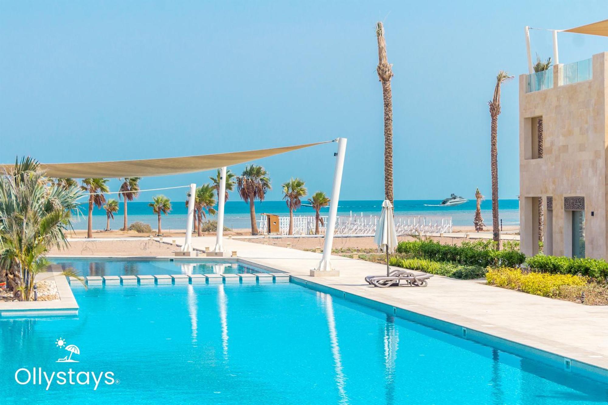 Ollystays Mangroovy Seaview 1Br Beach And Pool Free Access Hurghada Bagian luar foto