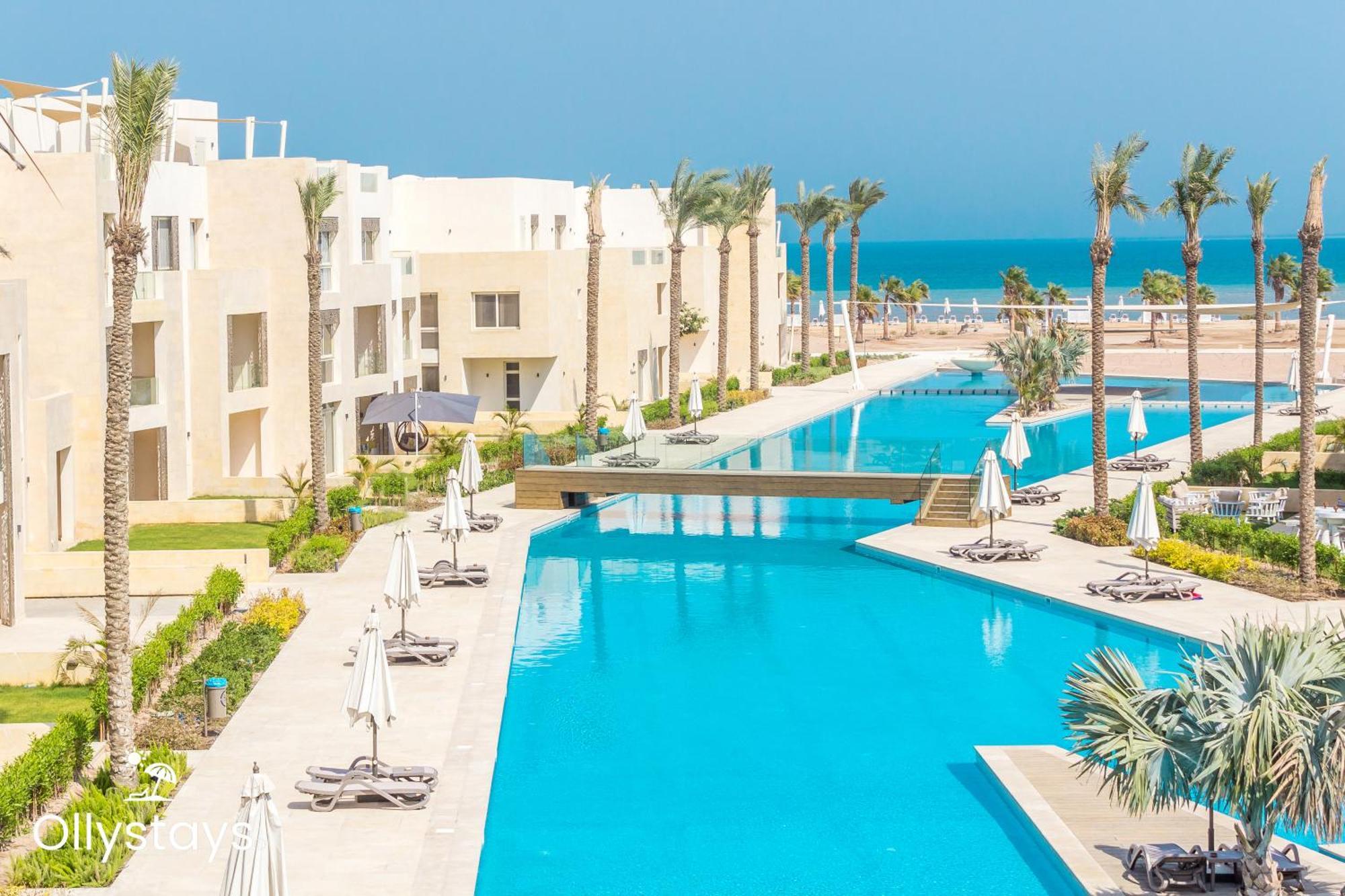 Ollystays Mangroovy Seaview 1Br Beach And Pool Free Access Hurghada Bagian luar foto